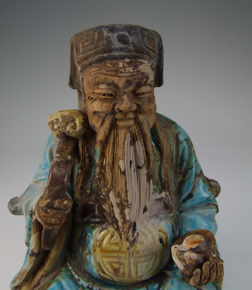 Amazing China Antiques Painted Porcelain CaiShen the God of Money ...