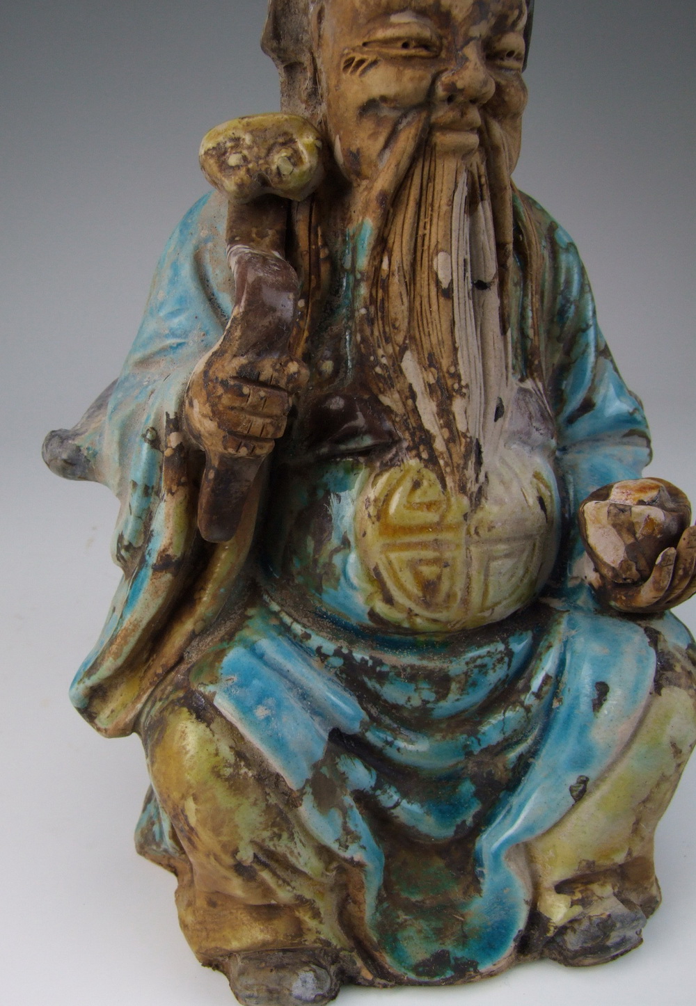 Amazing China Antiques Painted Porcelain CaiShen the God of Money ...