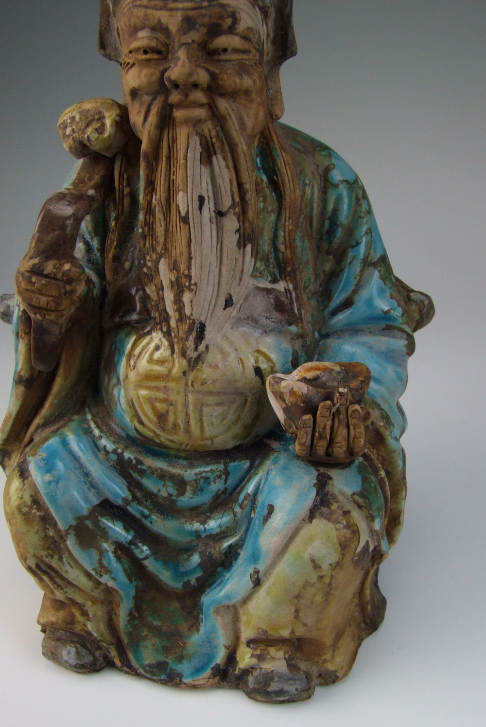 Amazing China Antiques Painted Porcelain CaiShen the God of Money ...